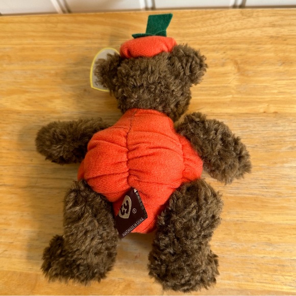 Ty Trick or Treat Peter pumpkin Halloween beanie baby plush bear 1993 - Picture 9 of 12